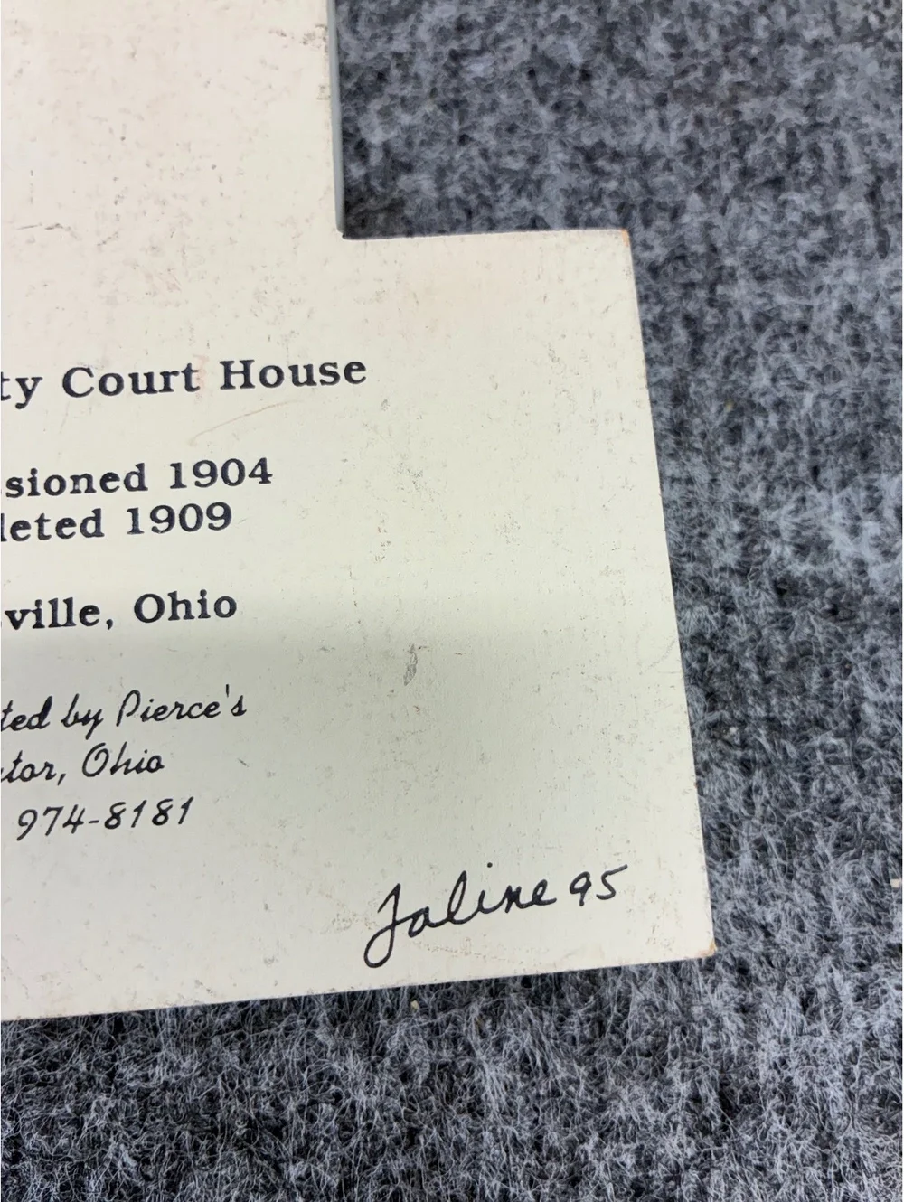 The Cat's Meow Lake County Court House Wooden Collectible 1991